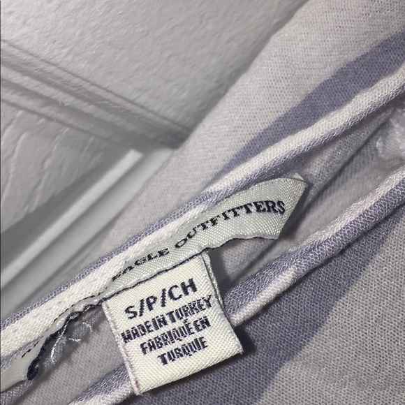 Baby blue and white romper. - Picture 6 of 6